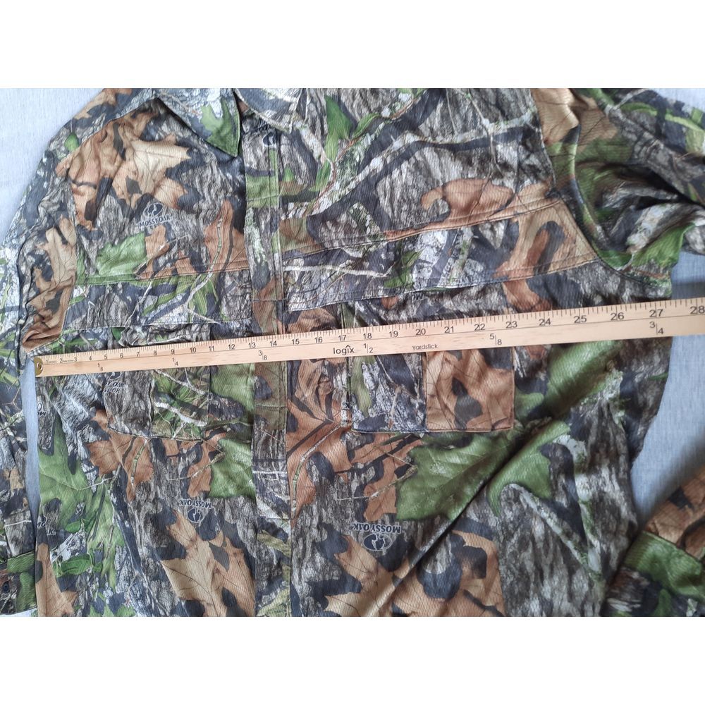 RedHead Men 2XL Outdoor Camp Camouflage Military Green Button Shirt Long Sleeve - Picture 4 of 8